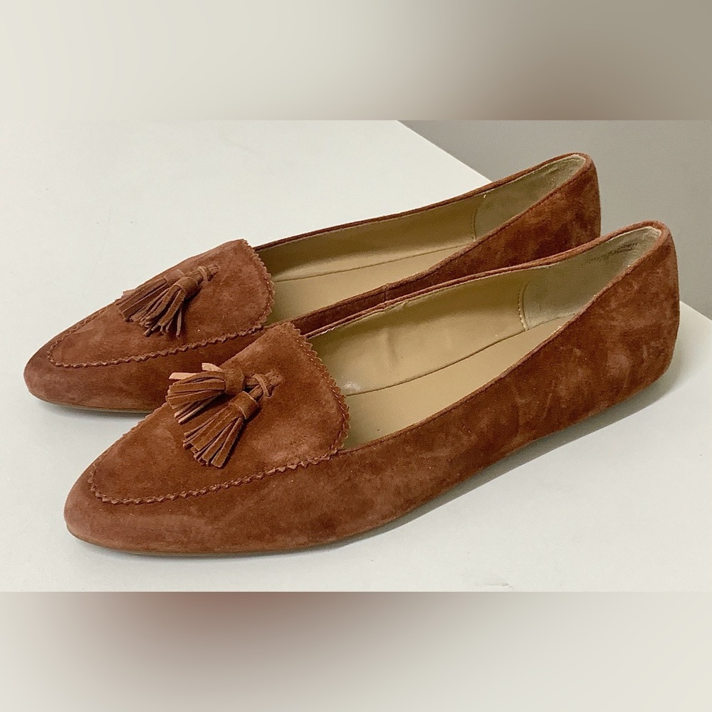 Talbots Brown Suede Tassel Loafers